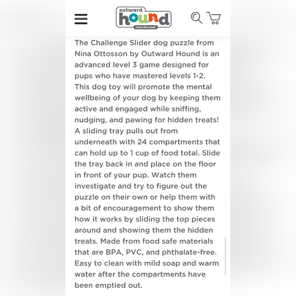 Nina Ottosen Challenge Slider Interactive Treat Puzzle Dog Toy by Outward Hound - Picture 12 of 12